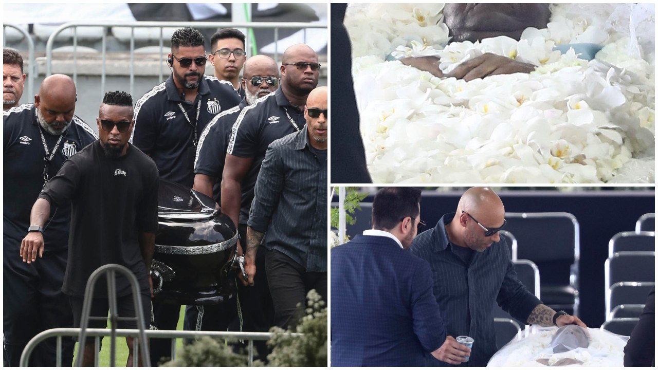 Cubierto de flores: Así se lleva a cabo el velatorio de Pelé en Brasil