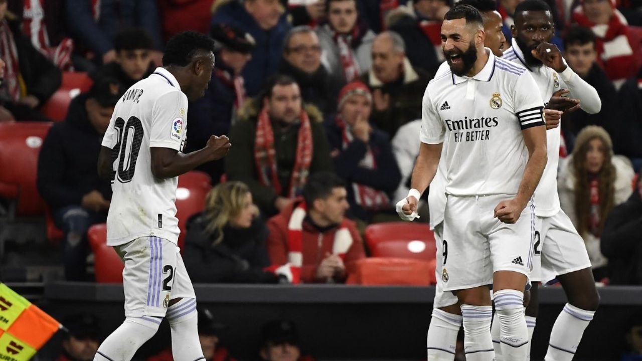 Real Madrid vence al Athletic Bilbao y mantienen la presión al Barcelona