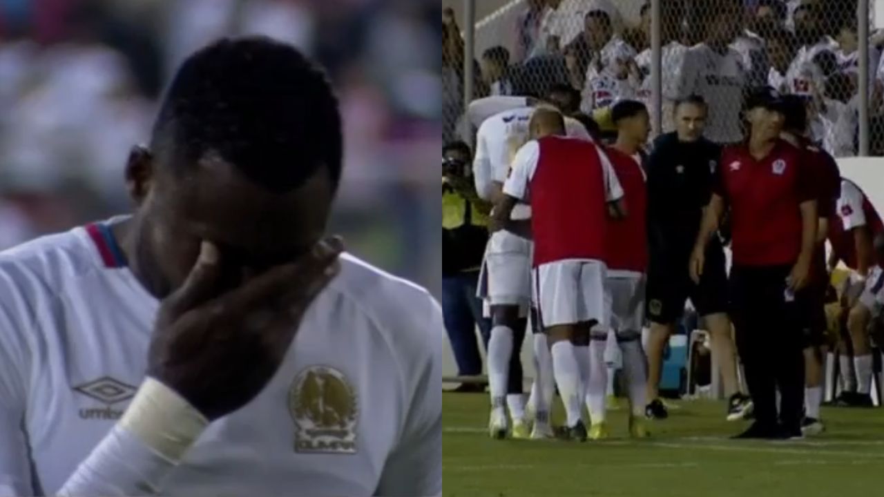 Yustin Arboleda rompió en llanto tras salir sustituido en partido ante Marathón