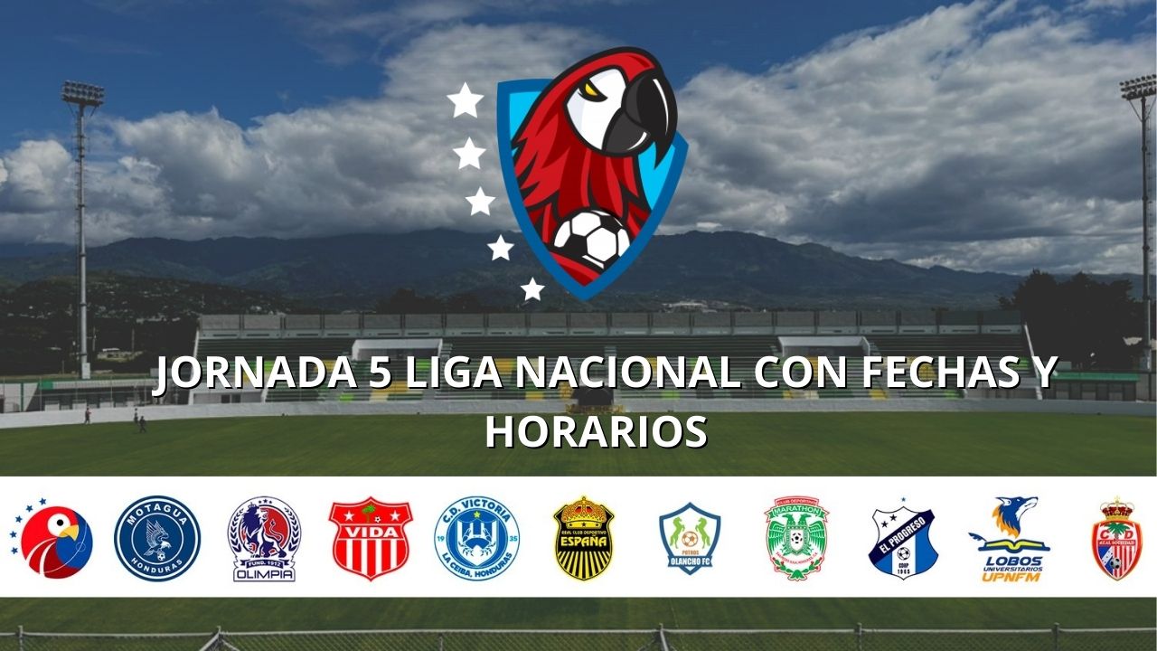Liga Nacional de fútbol profesional de Honduras, horarios y fechas de la jornada 5 del torneo Clausura