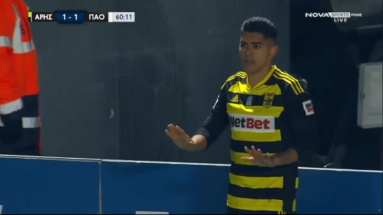 Luis Palma estuvo cerca de anotar un nuevo golazo con el Aris