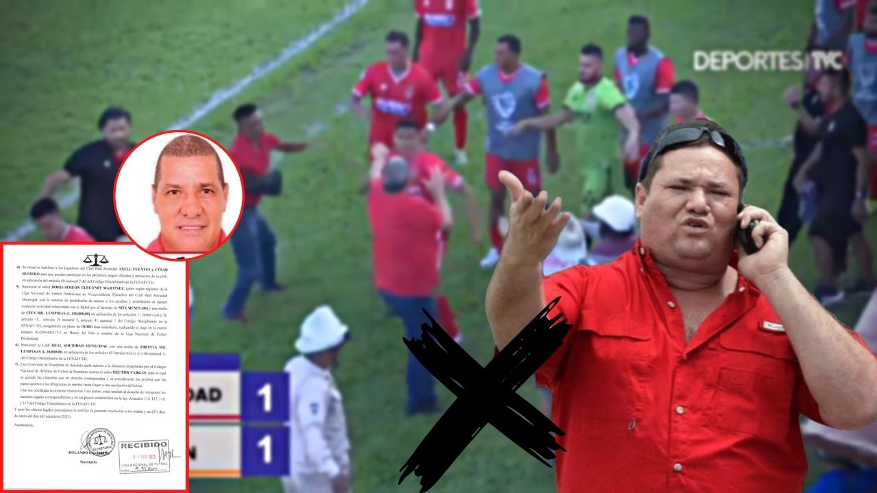 Liga Nacional confirma tremendo castigo al Real Sociedad por zafarrancho en Tocoa