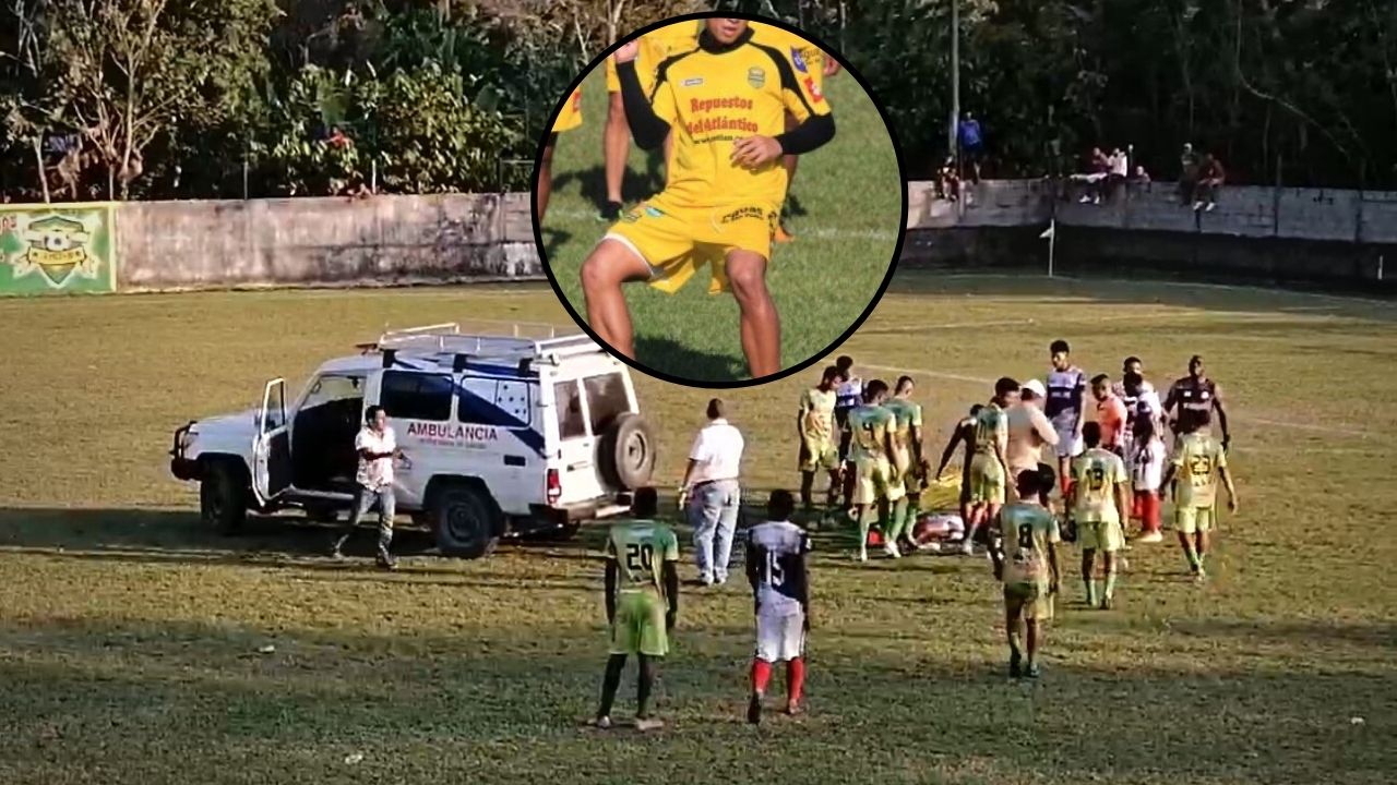 Exjugador de Real España sale en ambulancia en pleno partido tras fuerte golpe