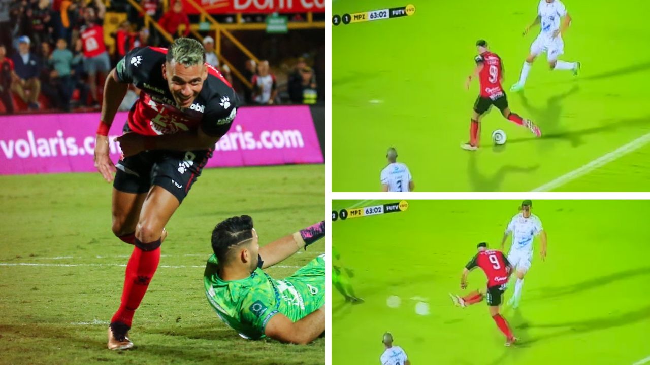 Así fue el primer gol de Ángel Tejeda con el Alajuelense que le dio el triunfo a su equipo