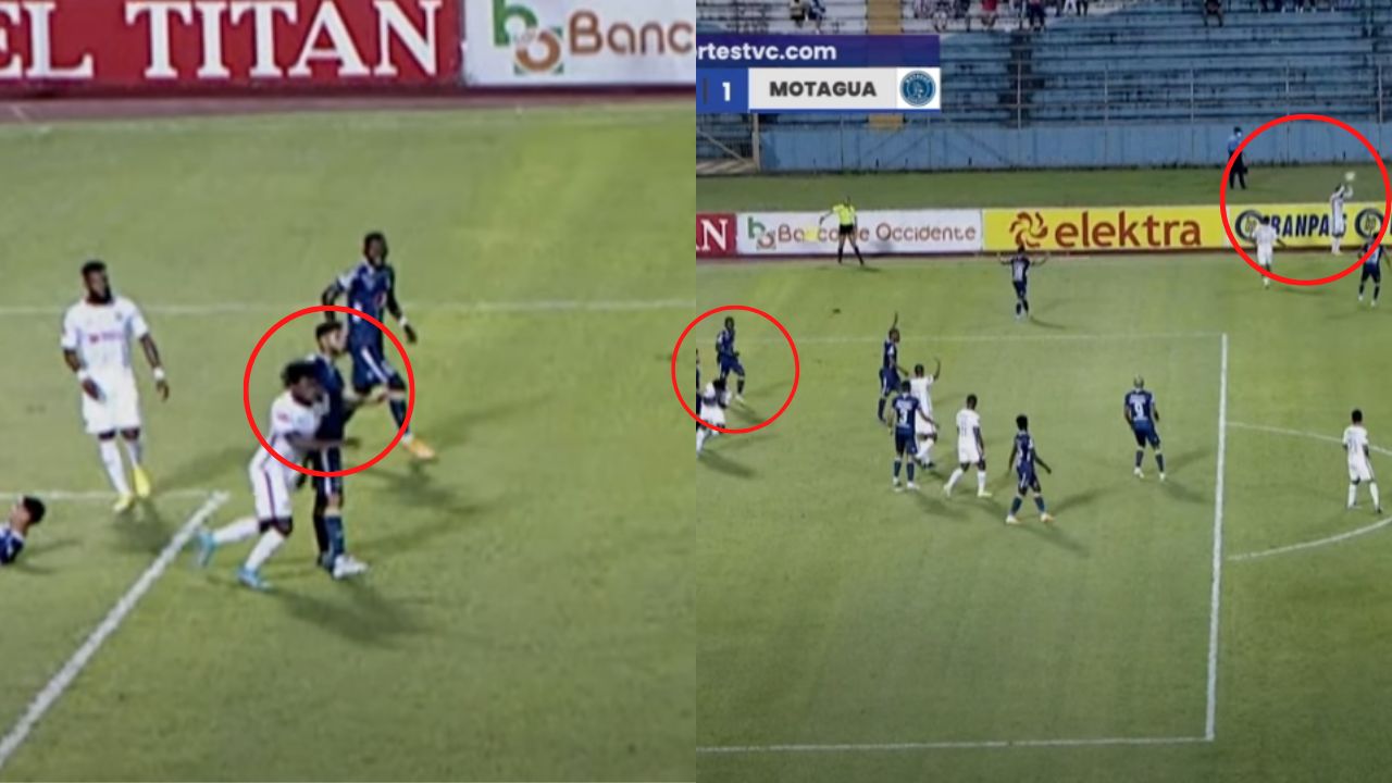 La polémica acción que provocó el penal en favor del Olimpia en el clásico ante Motagua