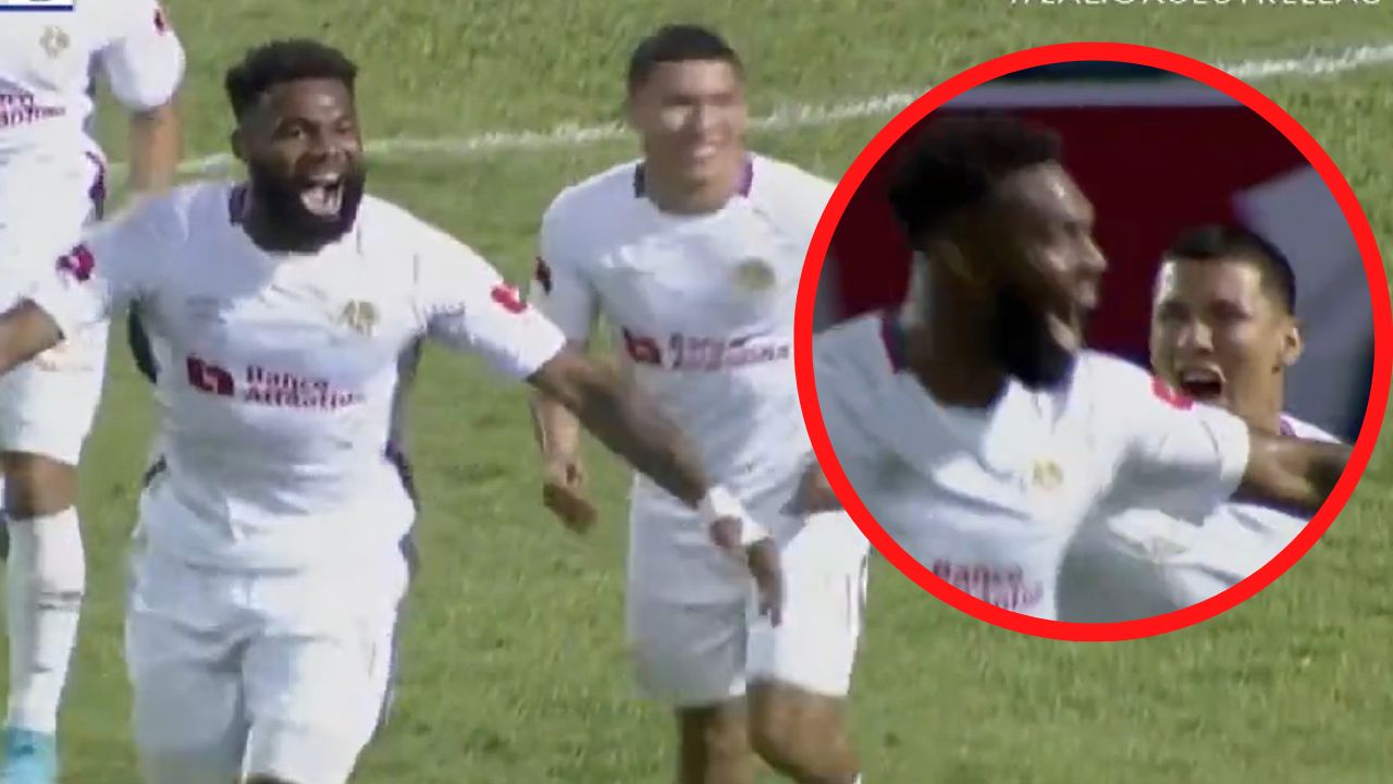 La alocada celebración de Kevin López tras asistencia de gol a Benguché ante Motagua