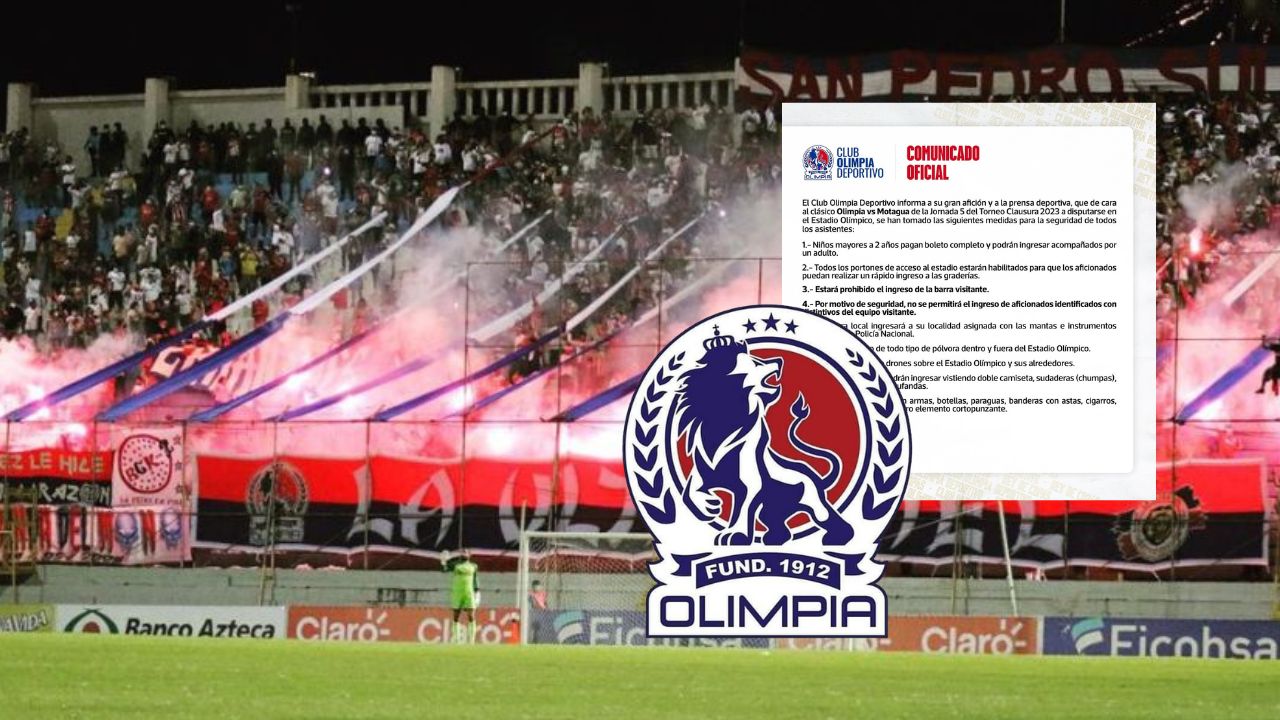 Olimpia anuncia fuertes restricciones para el clásico ante Motagua en el estadio Olímpico
