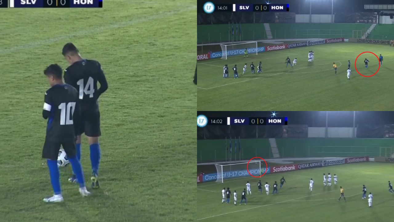 Así fue el golazo de tiro de libre de Honduras ante El Salvador en el Premundial