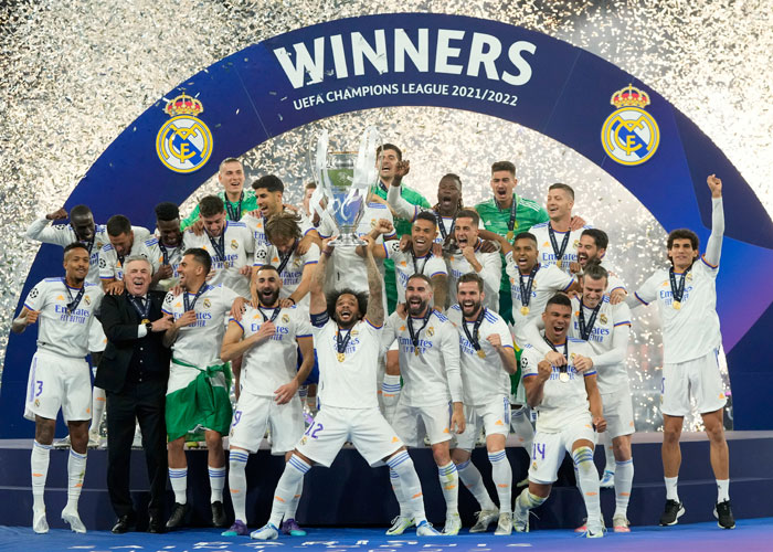 El Real Madrid fue el último campeón de Champions al ganarle 1 a 0 al Liverpool en la edición 2021/22. Foto: Marca