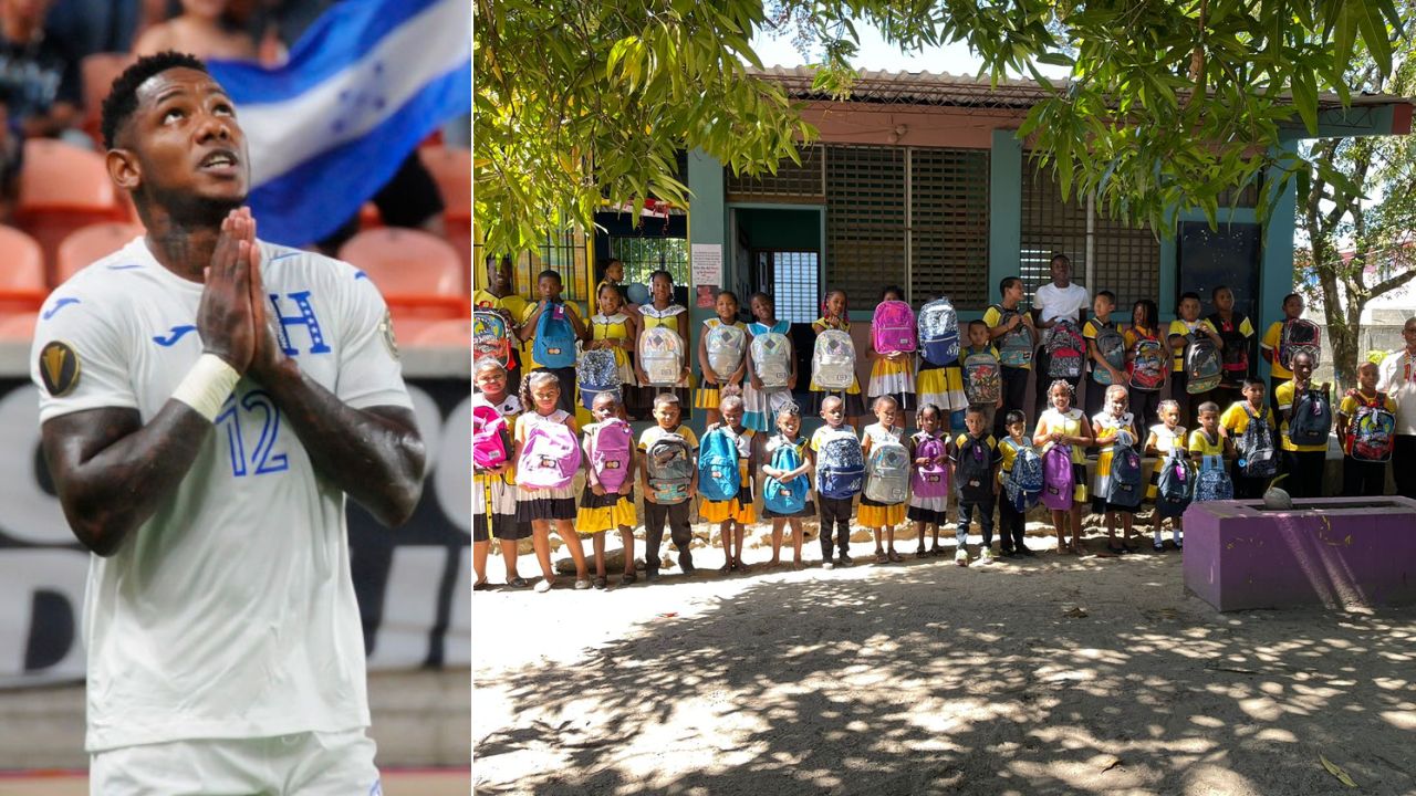 Romell Quioto sorprendió a todos con noble gesto a niños de escuela