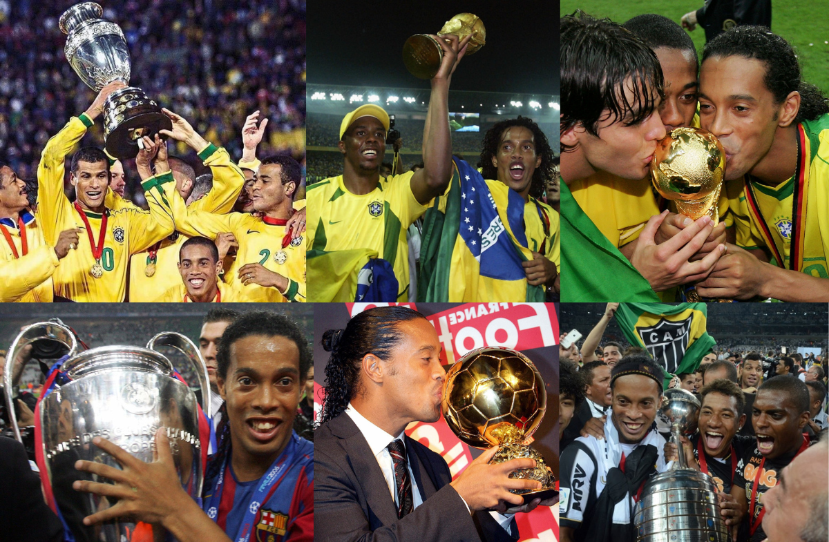 R10 es el único jugador brasileño en ganar los seis trofeos más importantes del fútbol: (Copa del Mundo, Copa América, Confederaciones, Champions League, Libertadores y Balón de Oro). Foto: Internet