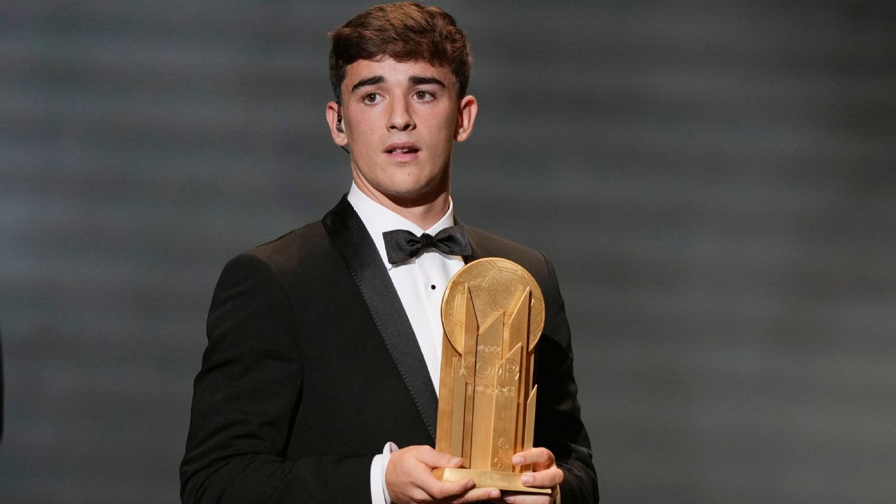 El Trofeo Kopa se entrega desde 2018 al mejor jugador menor de 21 años del mundo. Foto: ESPN
