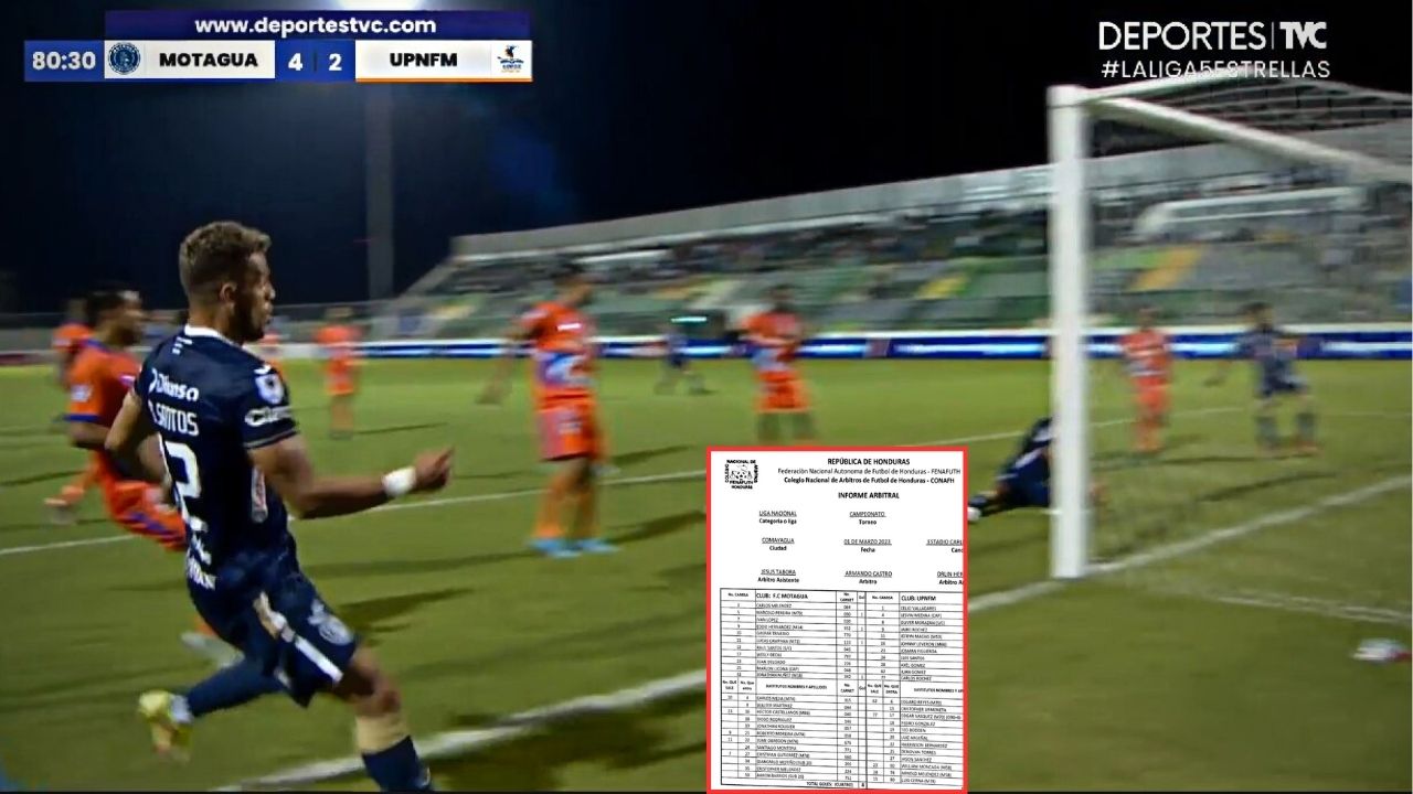 Árbitros se retractan de un error cometido en el partido entre Motagua y Lobos