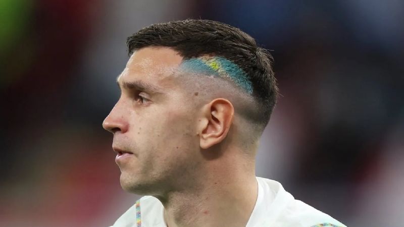 Corte de pelo del Dibu Martínez. Foto: Redes sociales