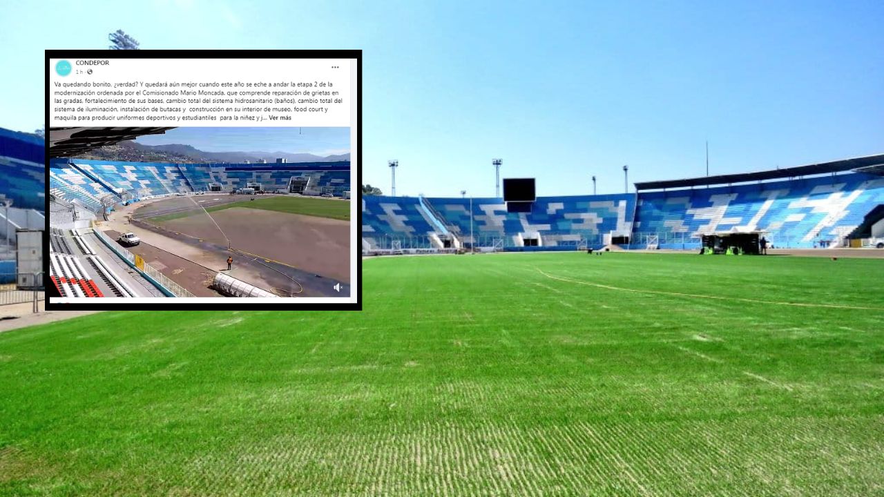 Estos serán los nuevos cambios que tendrá el estadio Nacional Chelato Uclés tras reemplazo de grama