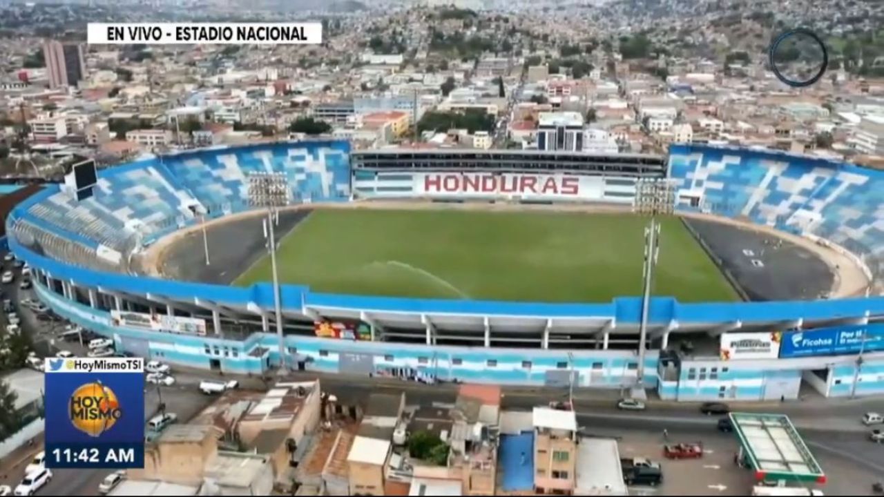 Captan cómo luce desde las alturas la cancha del estadio Nacional Chelato Uclés