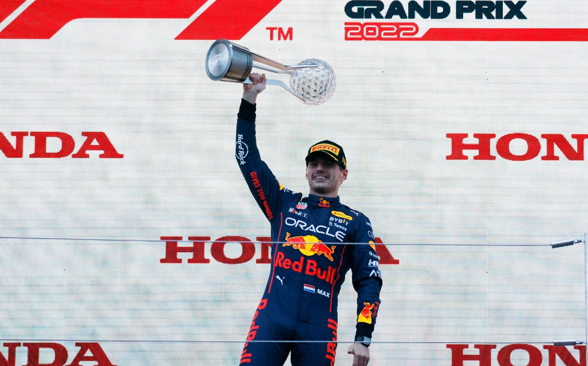 El piloto neerlandés, Max Verstappen, fue el ganador mundial de la F1 2022. Foto: Milenio