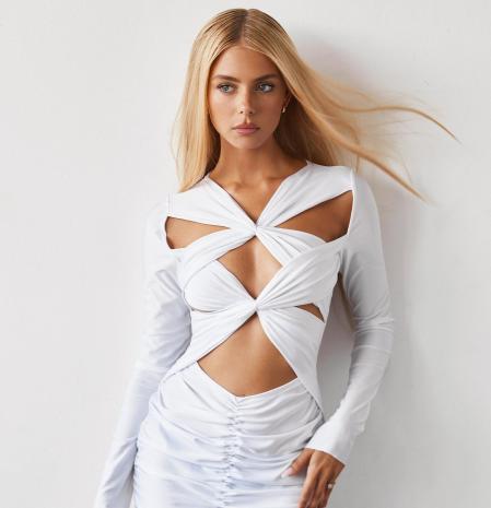 Además de su belleza, la altura de Mishel le ha permitido ser modelo, pues mide casi 1.80 metros. Foto: Mundo Deportivo