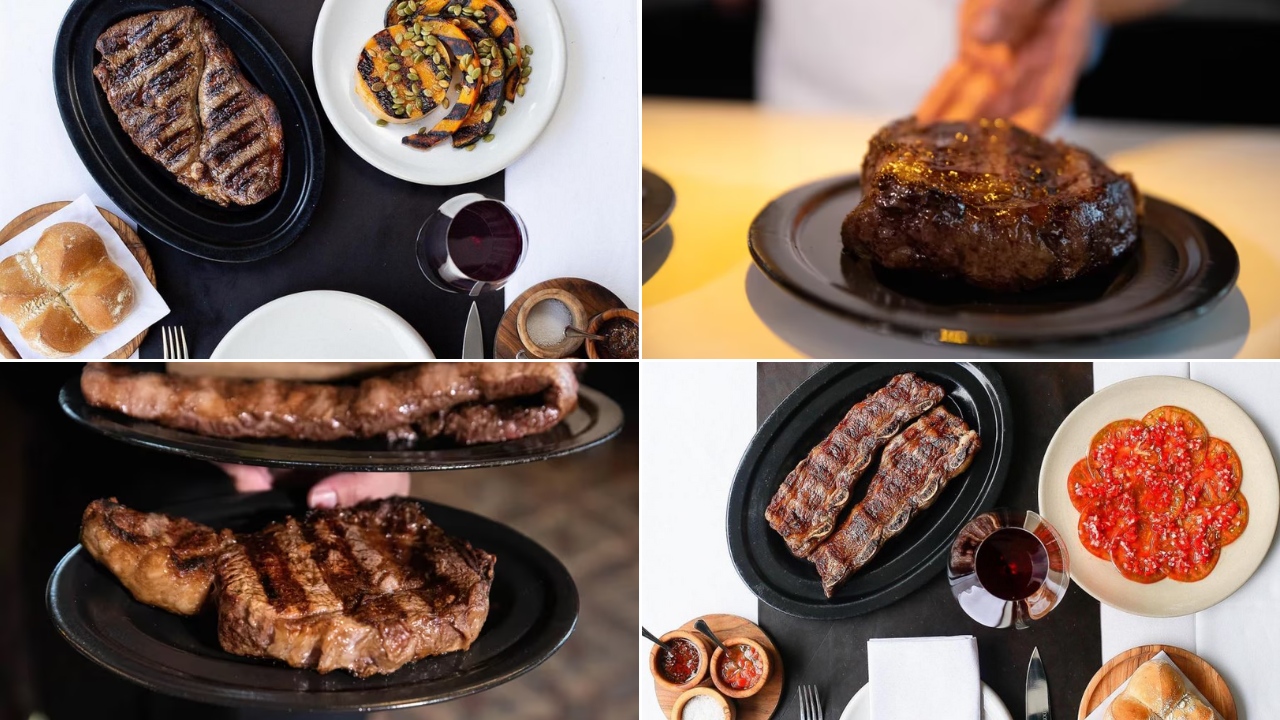 Platos de comida en parrilla Don Julio. Foto: Perfil/Infobae