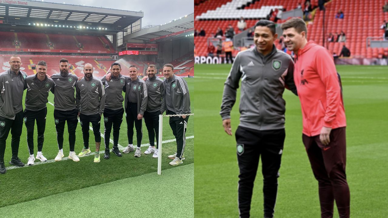 Emilio Izaguirre regresa a lo grande en duelo de leyendas entre Celtic y Liverpool en Anfield