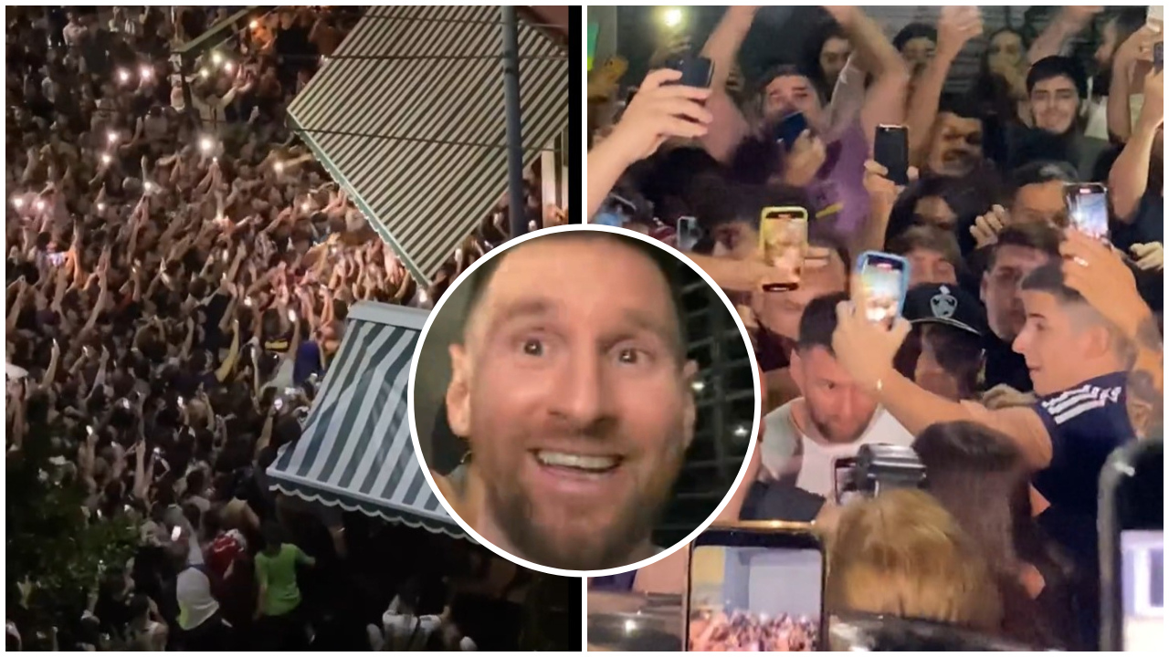 Messi desata la locura en Argentina al ser localizado por los aficionados en un restaurante