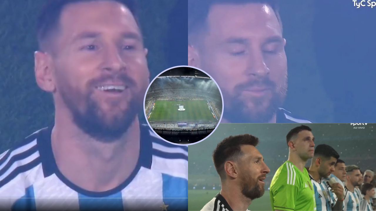 Messi no contiene su emoción en el primer partido como campeón mundial con Argentina