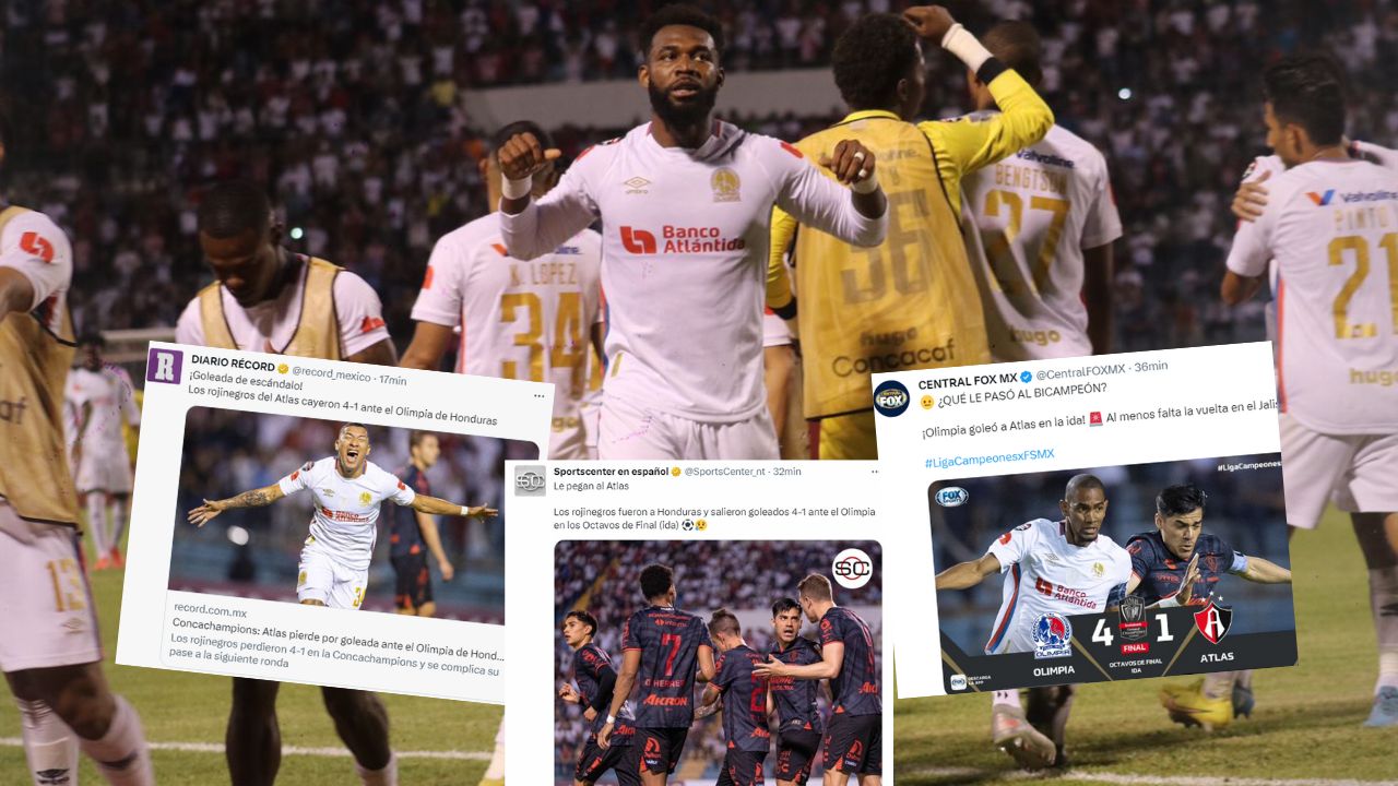 Prensa mexicana explota tras la escandalosa goleada del Olimpia sobre el Atlas en Concachampions