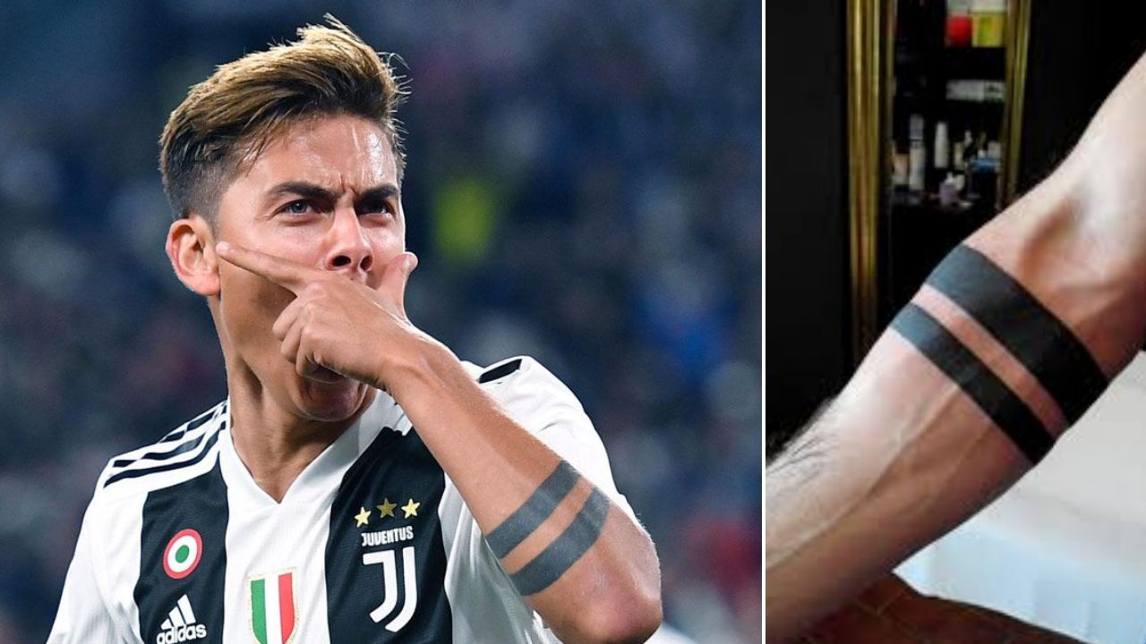 Tatuaje de Dybala en el brazo, significado y origen de la marca