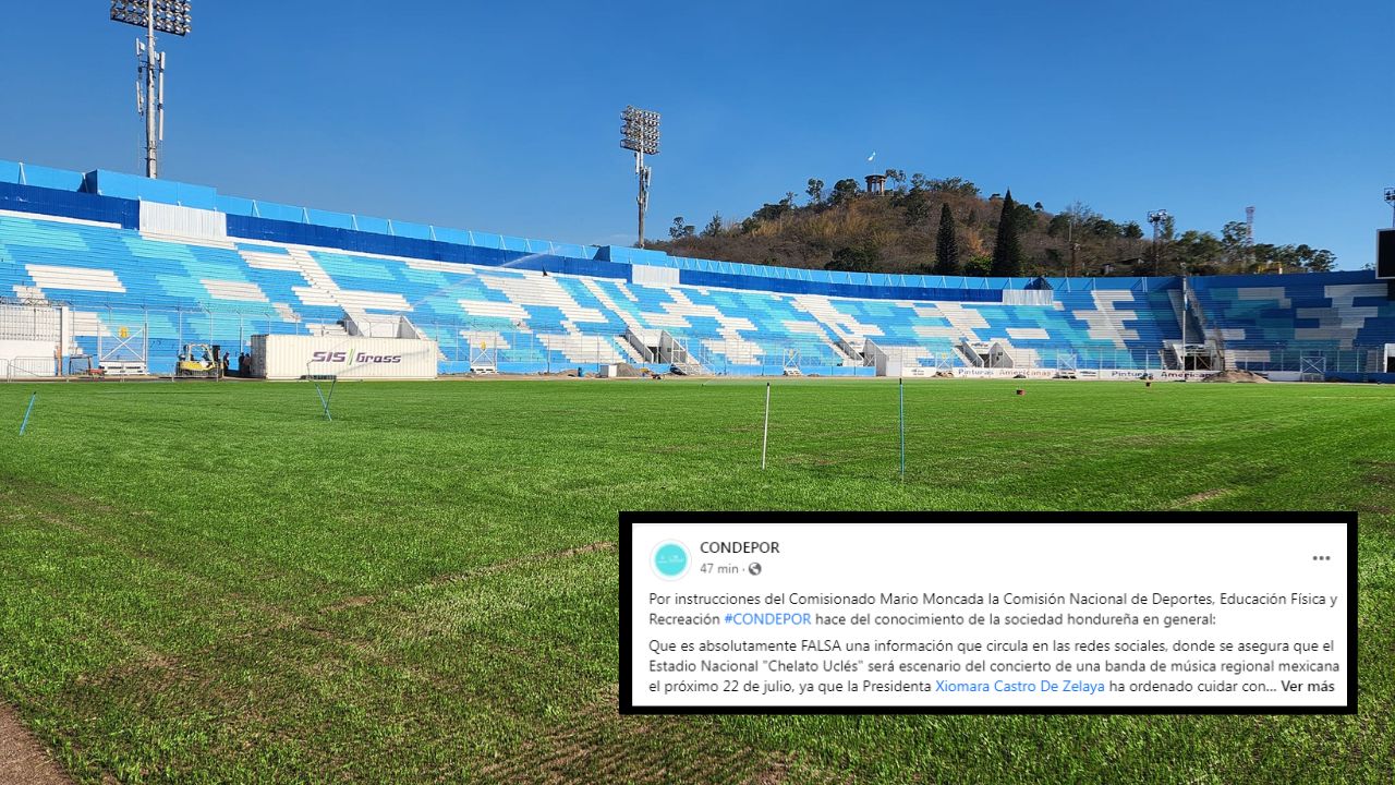 Condepor desmiente evento extrafutbolístico en el estadio Nacional Chelato Uclés
