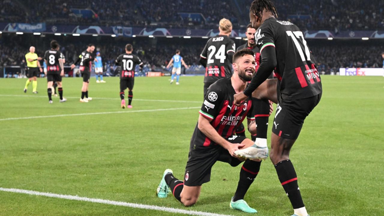Milan empató ante el Napoli pero le ajusta para estar en semifinales de Champions