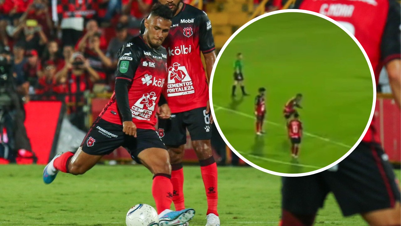 Alex López se despacha tremendo golazo de tiro libre en la goleada de Alajuelense
