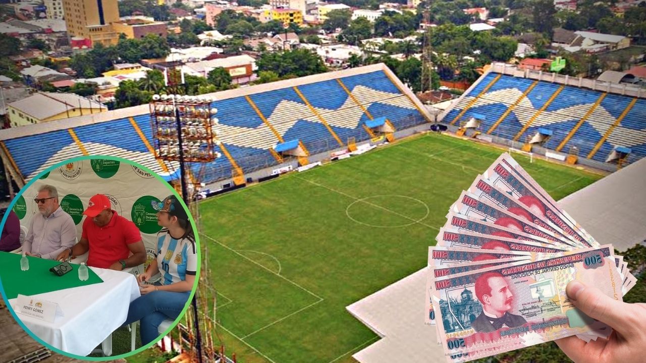 Anuncian el millonario costo de la nueva grama del estadio Morazán y construcción de gradería