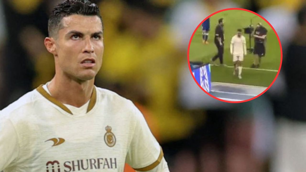 El gesto obsceno de Cristiano Ronaldo luego que le gritaran 'Messi', 'Messi'