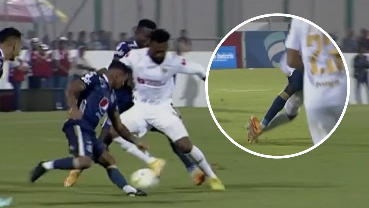 Así fue la dura entrada contra Jorge Benguché que provocó la expulsión de Wesly Decas