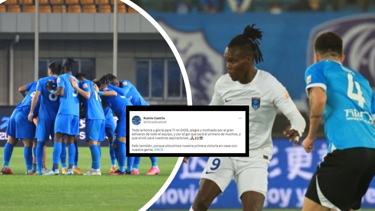 Rubilio Castillo reacciona con emotivo mensaje por anotar su primer gol en la liga de China
