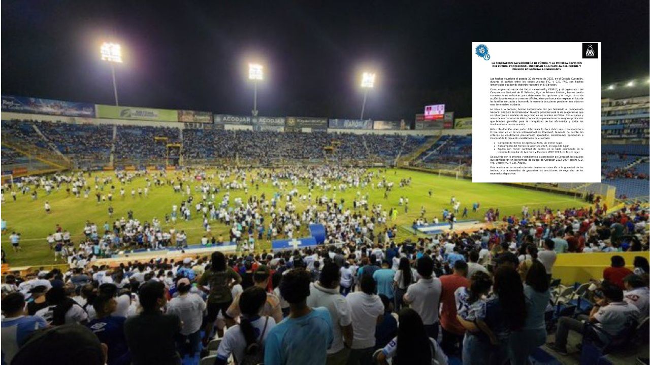 Federación salvadoreña suspende el campeonato de Liga Nacional tras estampida