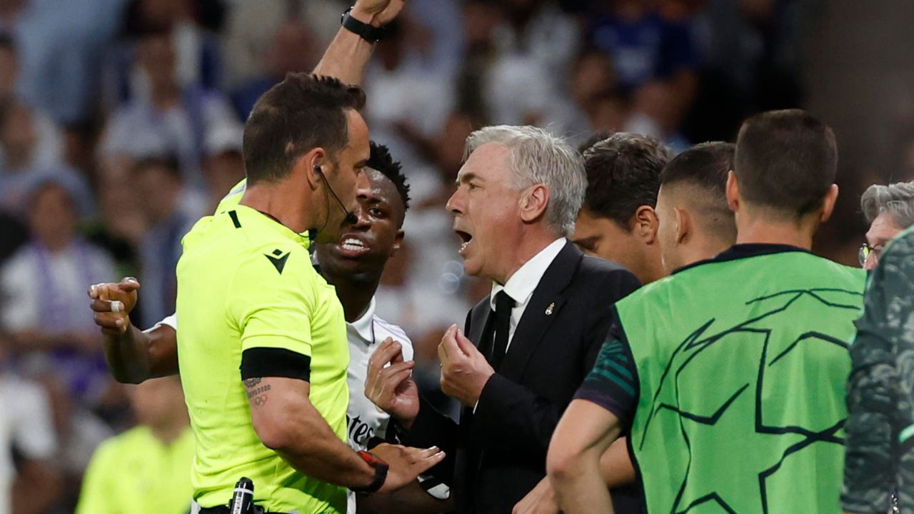 La molestia de Carlo Ancelotti tras el empate del Real Madrid ante el City