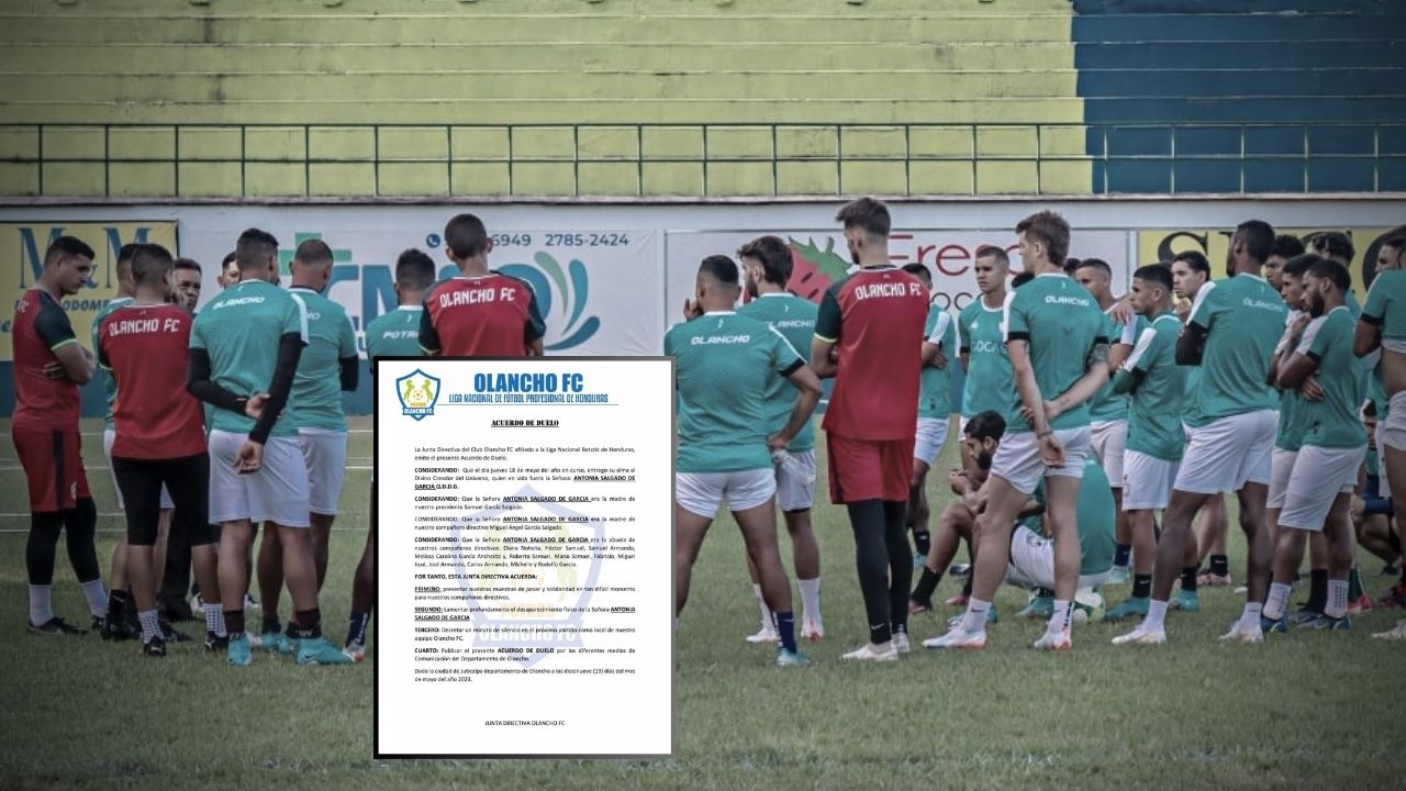 Olancho FC recibe desgarradora noticia a menos de 48 horas de la final contra Olimpia