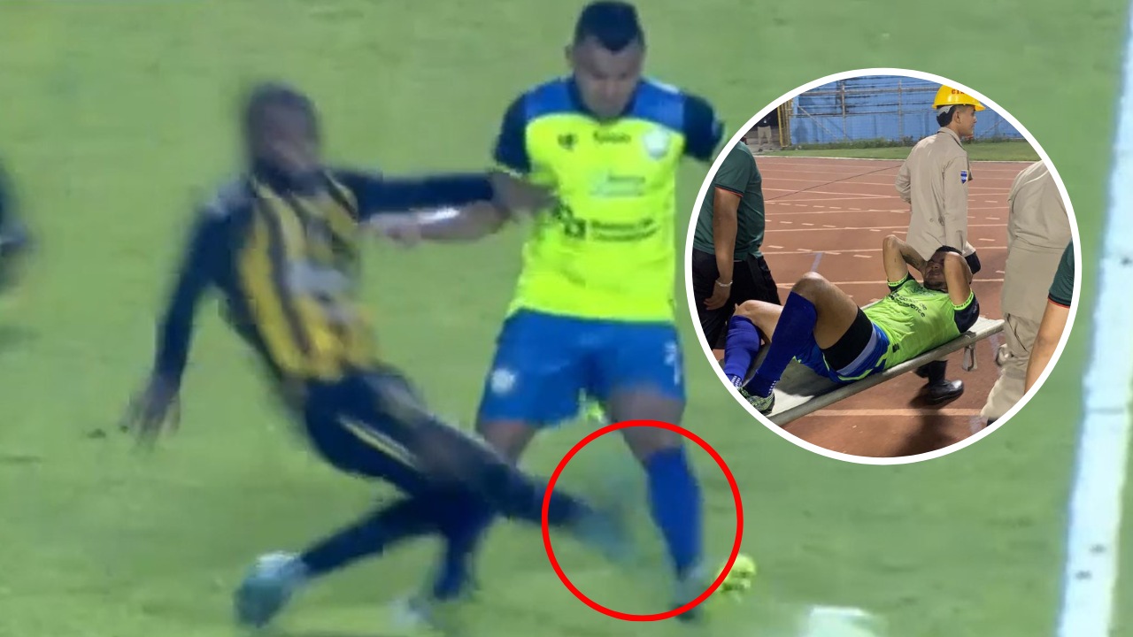 Real España vs. Olancho FC: la brutal entrada contra Mario Martínez que era de expulsión