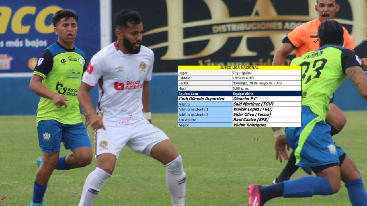 Confirman cuarteta arbitral para la gran final entre Olimpia y Olancho FC en Tegucigalpa