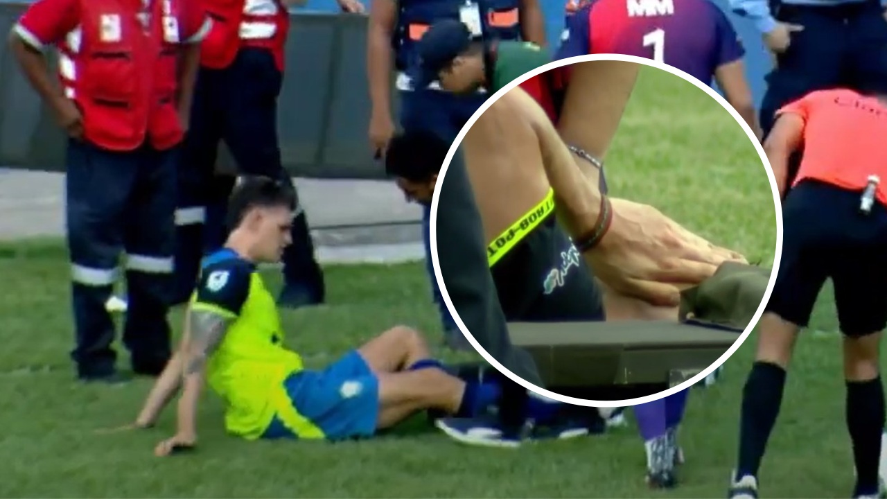 Así fue la acción en la que se lesionó Santiago Molina, defensor del Olancho FC