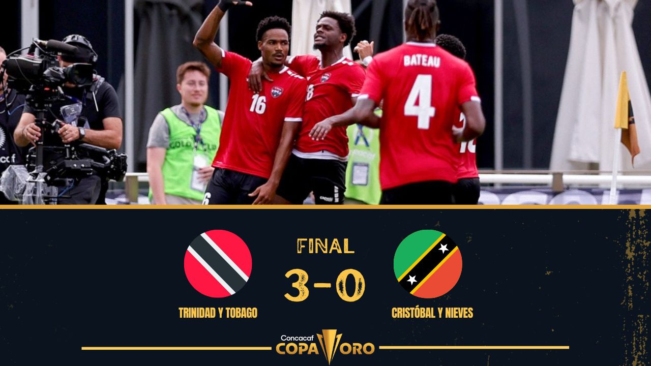 Trinidad y Tobago golea a Cristóbal y Nieves en su debut en la Copa Oro