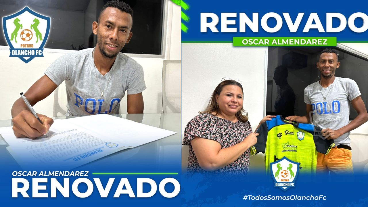 Olancho FC no para y anuncia la renovación de Óscar Almendarez y del guardameta Matías Quintero