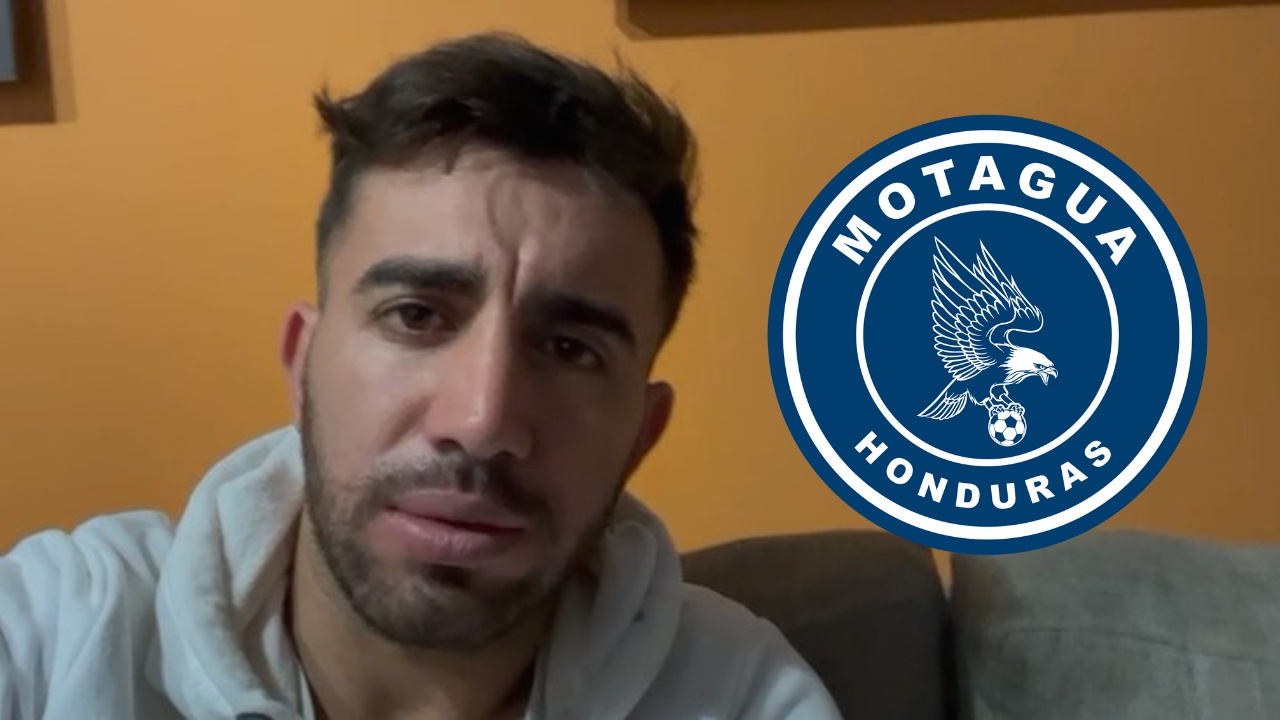 Agustín Auzmendi brinda sus palabras como jugador de Motagua con dedicatoria a la afición