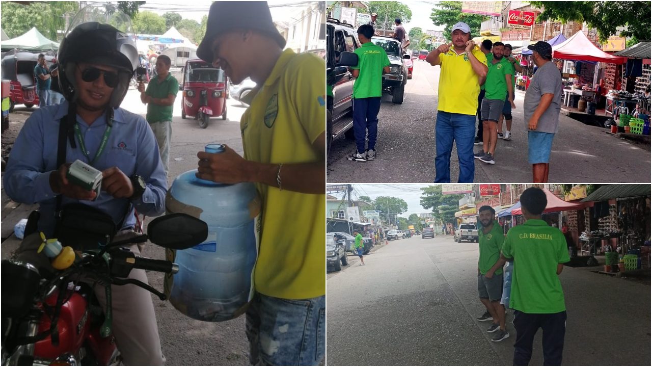 Club hondureño emprende y pide dinero en las calles para costear viaje a Roatán