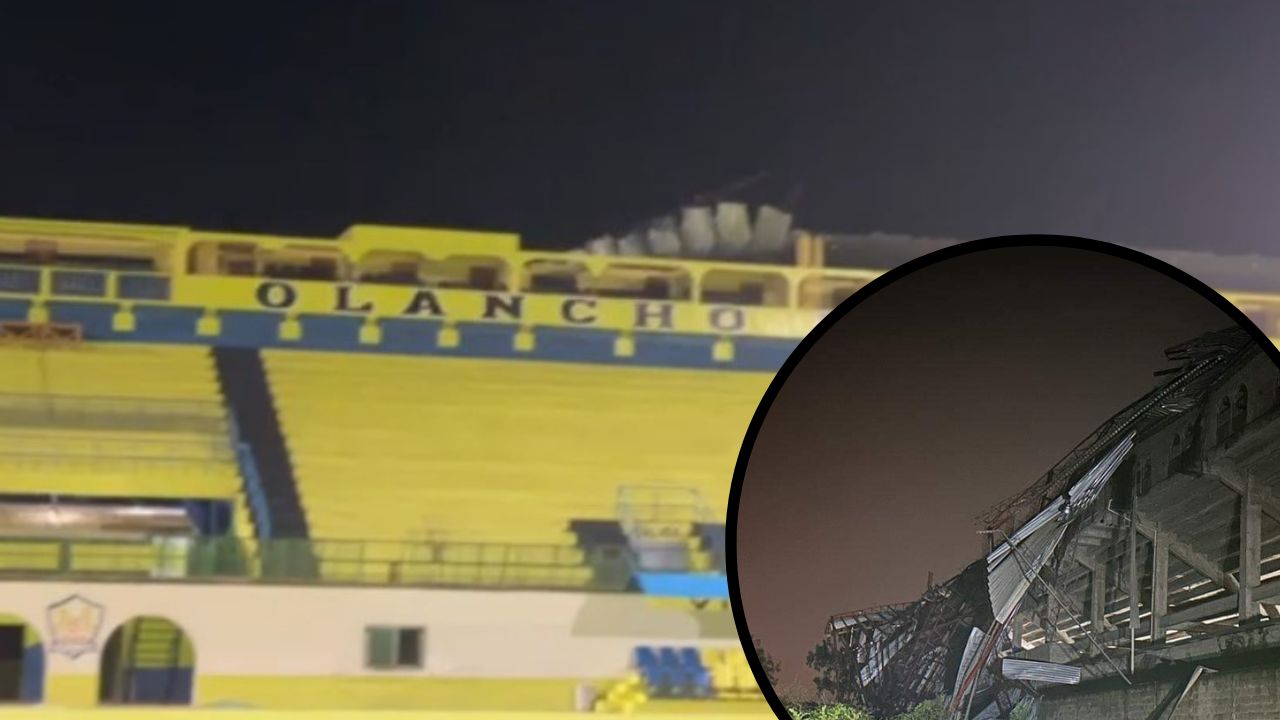 Estadio de Juticalpa y Olancho FC sufre terribles daños a raíz de fuerte tormenta