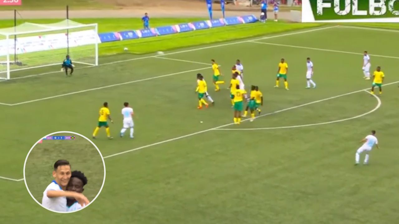 Así fue el golazo de tiro libre de la Sub-22 de Honduras en Juegos Centroamericanos y del Caribe