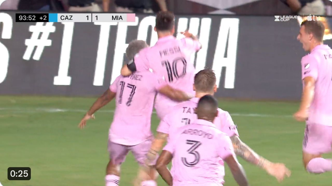 Así fue el golazo de Messi en su debut con el Inter de Miami en la Leagues Cup