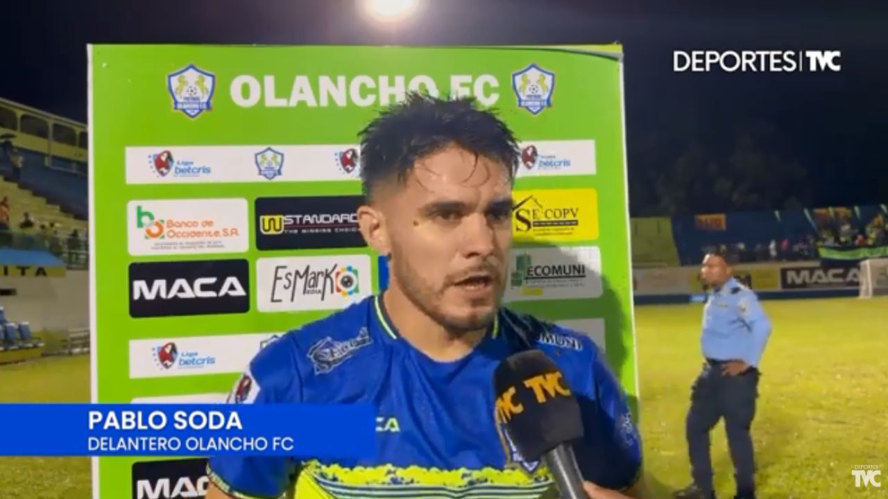 Pablo Soda reacciona tras anotar el primer gol del torneo Apertura 2023-24 de Liga Nacional