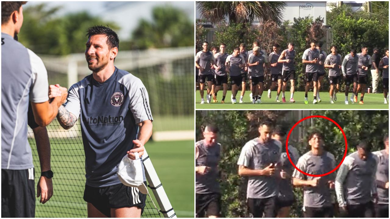 Con David Ruiz más sonriente: así fue el entrenamiento de Messi en Inter Miami